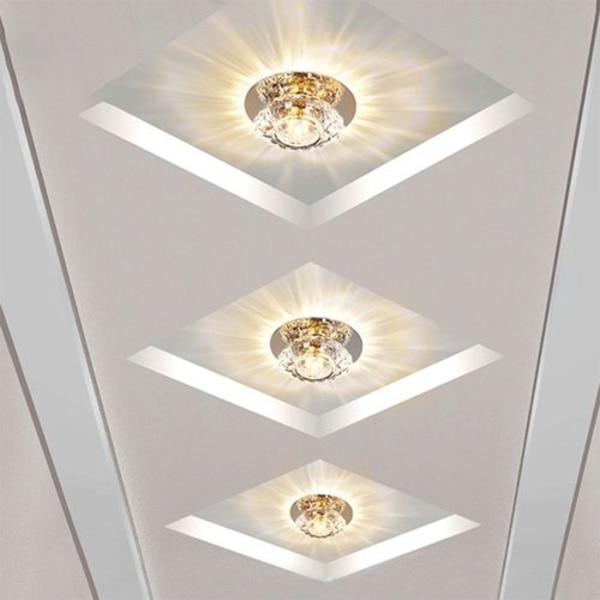LED-kattovalaisin, kristallikupulamppu, valaistustyyli 2