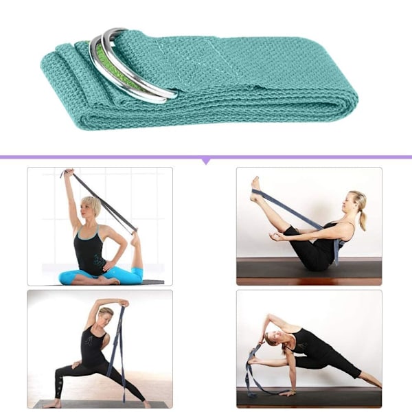 Yogablok sæt af 2 med yogarem, skridsikker yogablok, skridsikker yoga og