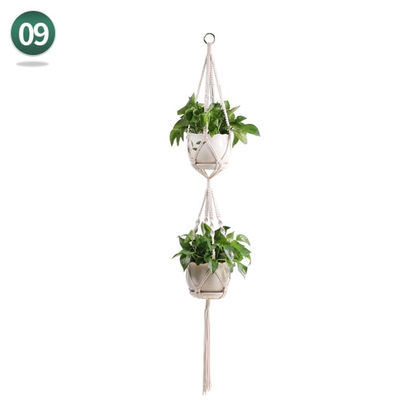 Håndlavet Blomsterpotte Flettet Netpose style 9 152cm