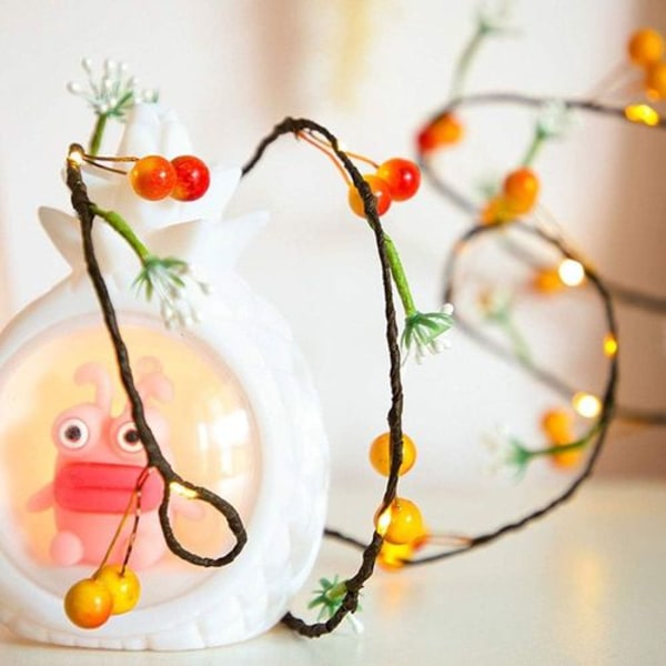 LED-slingljus 20 LED konstgjorda blommor dekorativa