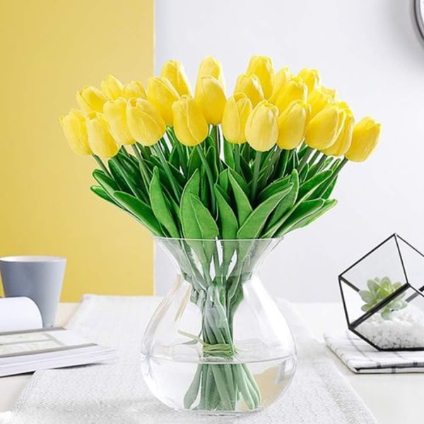 Veryhome Kunstige blomster Fake Flower Tulip Latex Materiale Real Touch