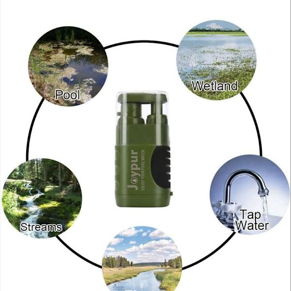 Bärbar utomhusvattenfilter Campingvattenfilter