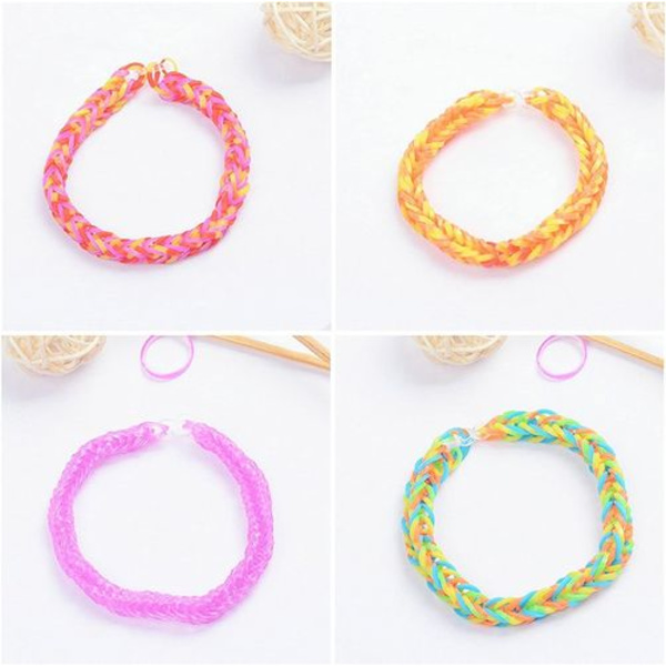 Loom Ribbon Craft Kit, 1600+ fargerike strikkstartersett DIY Craft fargerik båndboks
