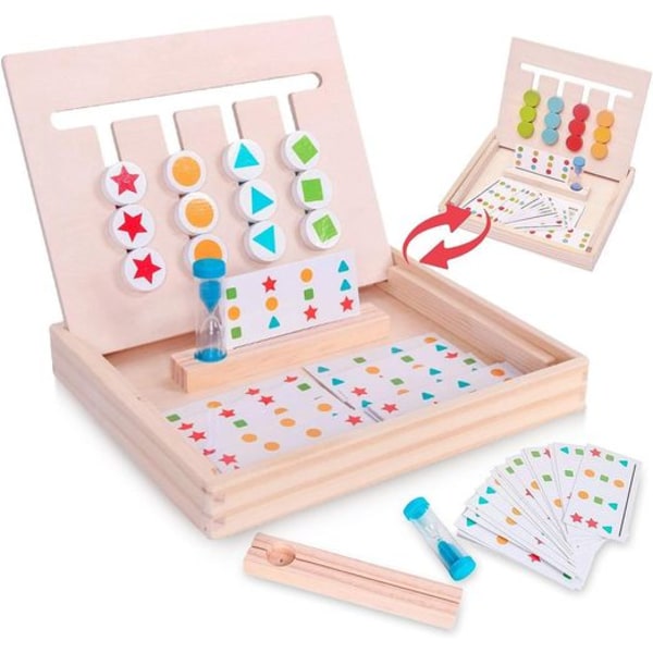 Montessorileksaker, grafisk färgklassificeringsleksaker, leksaksblock för barn
