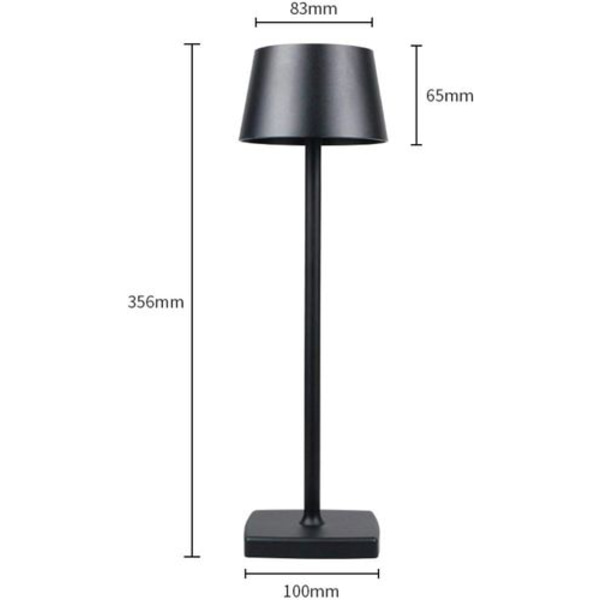 Oppladbar trådløs lampe, trådløs nattbordslampe, trådløs lading