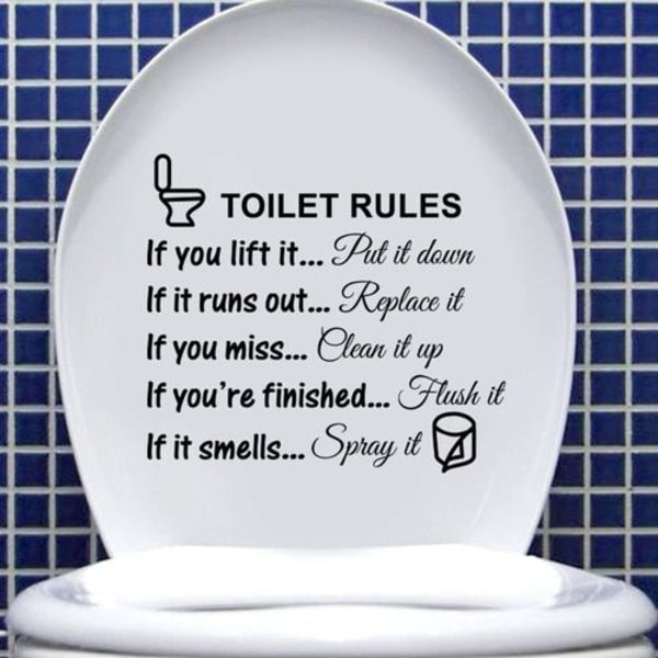 DIY aftagelige sjove billeder, mand og kvinde, toilet, bad