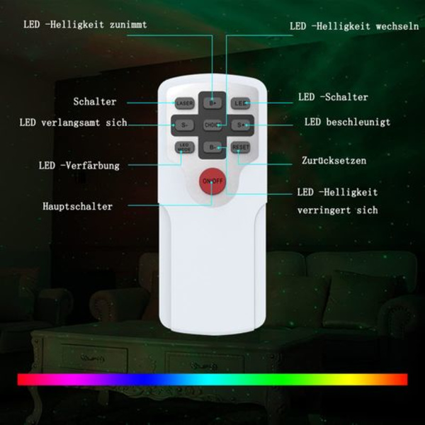 Stjernehimmelprojektor, LED-projektor stjernelys børnelys, stjerne