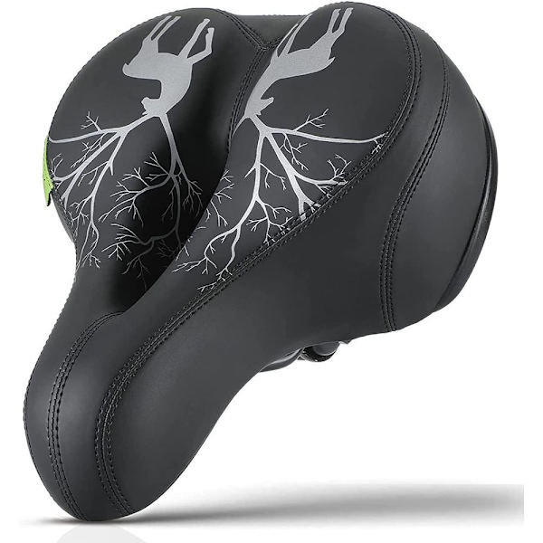 Viewall cykelsadel, gelcykelsadel bred med reflexremsor, bekväm