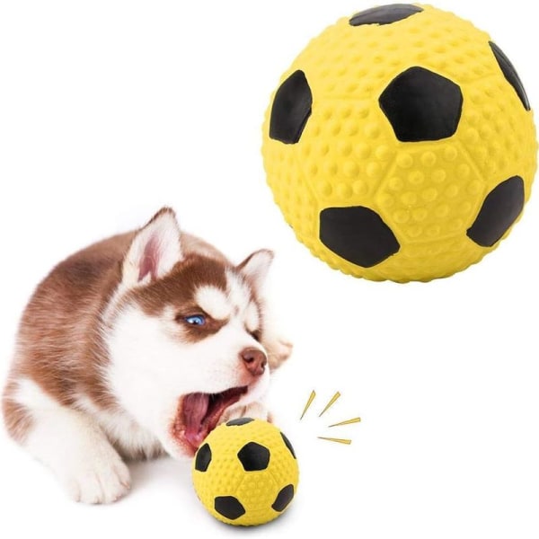 Hundetyggeben Legetøj Kæledyr Fodbold Latex Fodbold Lyd Legetøj 9 cm