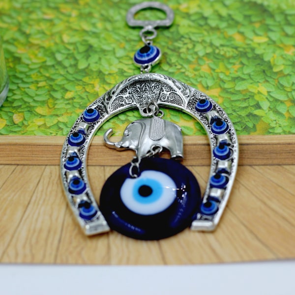 1 bit Blue Evil Eye Amulet, Vägghängande, Lucky Elephant