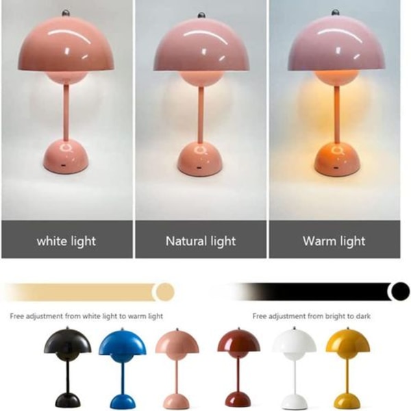 Langaton LED-pöytävalaisin, himmennettävä akkupöytävalaisin 1800 mAh akulla, 3