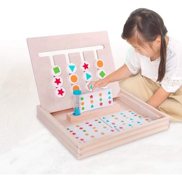 Montessori-leker, grafiske fargeklassifiseringsleker, leketøyblokker for barn