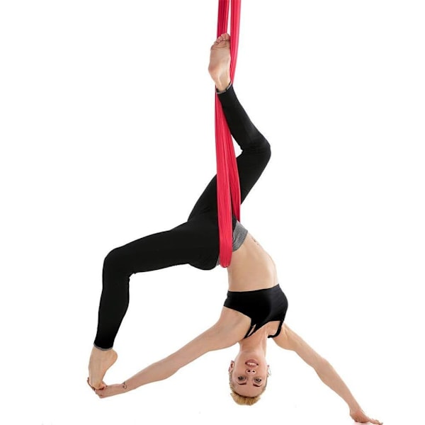 1M X 2.8M Anti-Gravity Yoga Swing Hängmatta Aerial Inversion Strap Röd