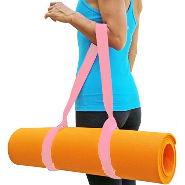 Bærestropp yogamatte, bomull, justerbar yogamatte bærestropp rose rød