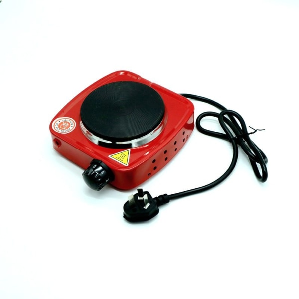Mini sähköliesi, keittolevy sähköliesi, yksi sähköpää, uunivuoka soveltuu kuumalle kattilalle (kansallinen standardi 220 V, punainen) 1 kpl