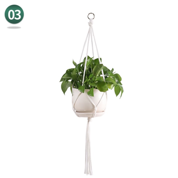 Håndlavet Blomsterpotte Flettet Netpose style 3 88cm