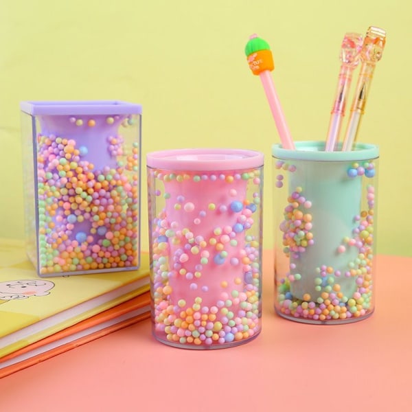 Pen holder stand, sød skrivebord, blyant kop, pot, desktop stil 2