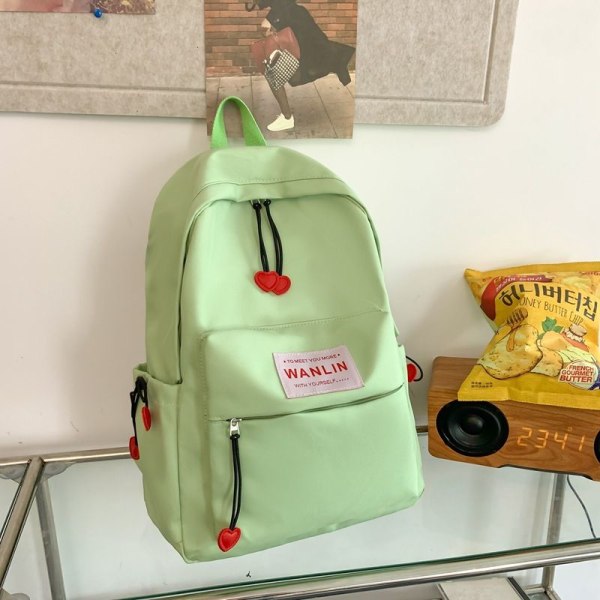 Opiskelija koululaukku uusi pieni tuore college reppu suuri kapasiteetti opiskelija koululaukku nylon söpö reppu-vihreä