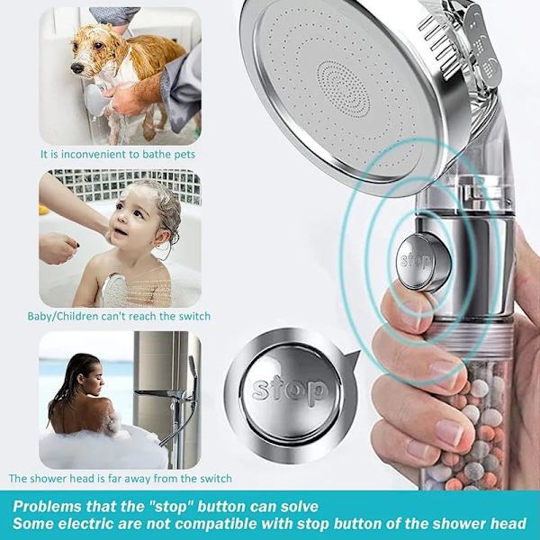 Pommeau de douche avec pommeau de douche à 5 modes