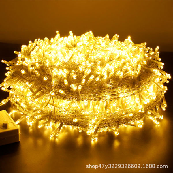 100M 600 LED Lyslenke Utendørs Karneval Bryllup Innendørs Hagebelysning warm white 100M-600 LED lights
