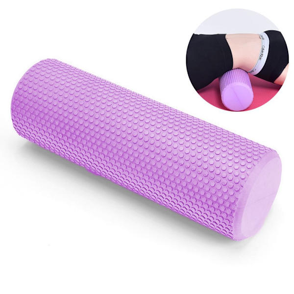 Pilates-rulle, den multifunksjonelle skumrullen er ideell for lilla