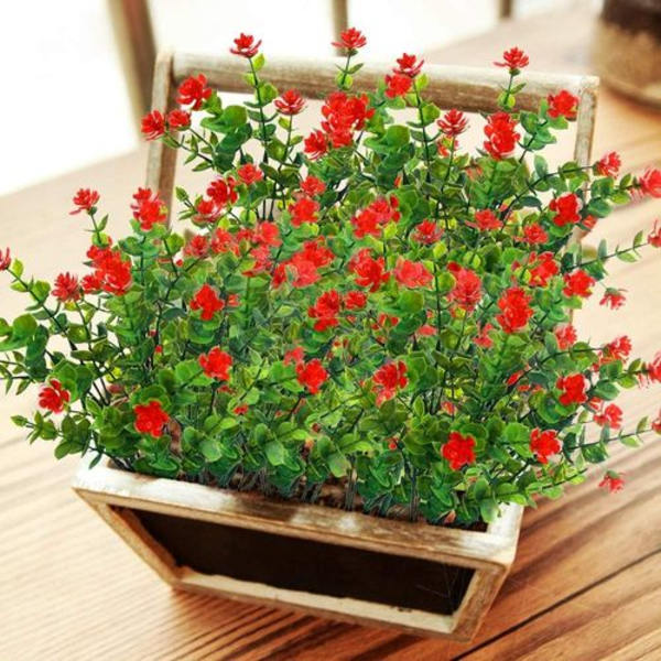4 stk. kunstige planter, kunstige planter