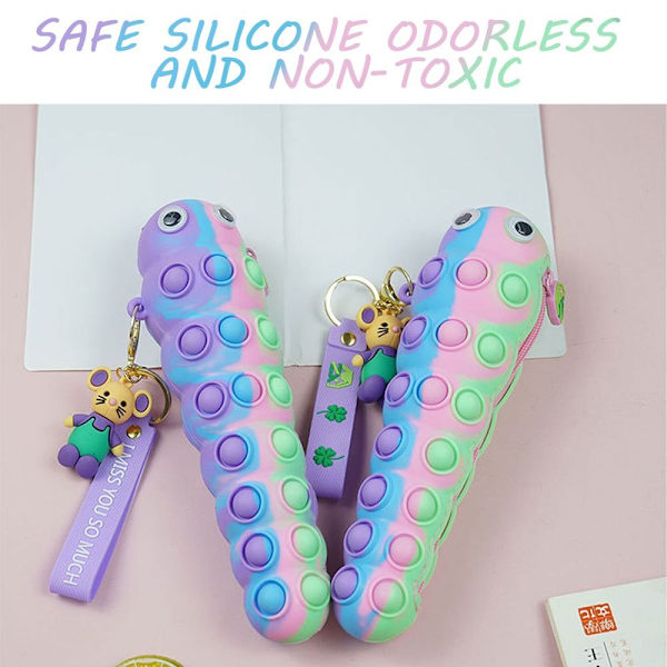 2 st Pop Pencil Case Pencil Case för flickor Fidget Toys