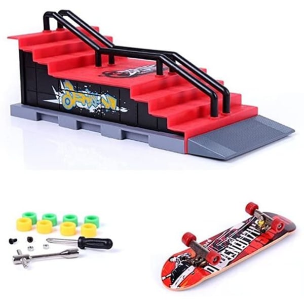 Set Mini Finger Skateboard och Ramp Tillbehör Set