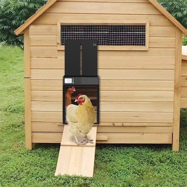 Automatisk hønsehusdørsett, timer hønsehusdør, batteridrevet automatisk