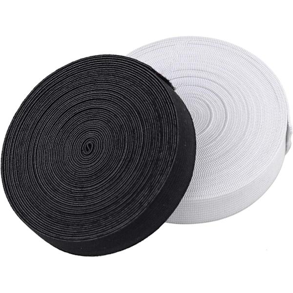 Gummibælte, 20 mm bred, 5 m, elastisk gummibånd til syning,