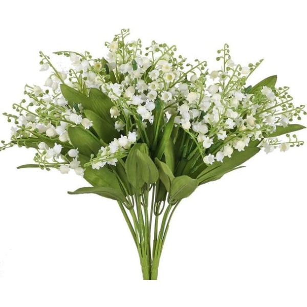 3 st konstgjorda blommor inomhus utomhus konstgjord buske med vita blommor