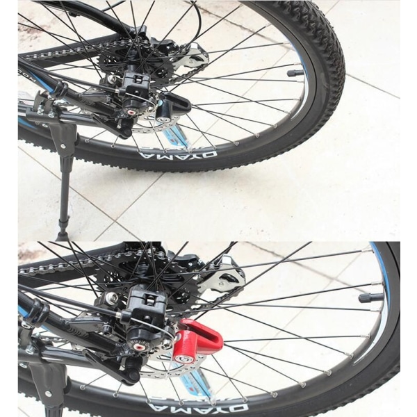 Tyverisikring cykellås til skivebremser sort/sort