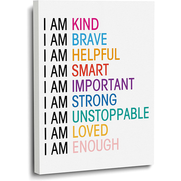 1 stk 40X50cm Fargerik engelsk motto inspirerende plakat