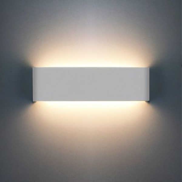 Vit modern vägglampa, inomhus sminklampa övre och nedre LED smink