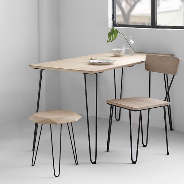 Bordben 4 tommer sæt med 4, DIY møbler metalbordben perfekt til