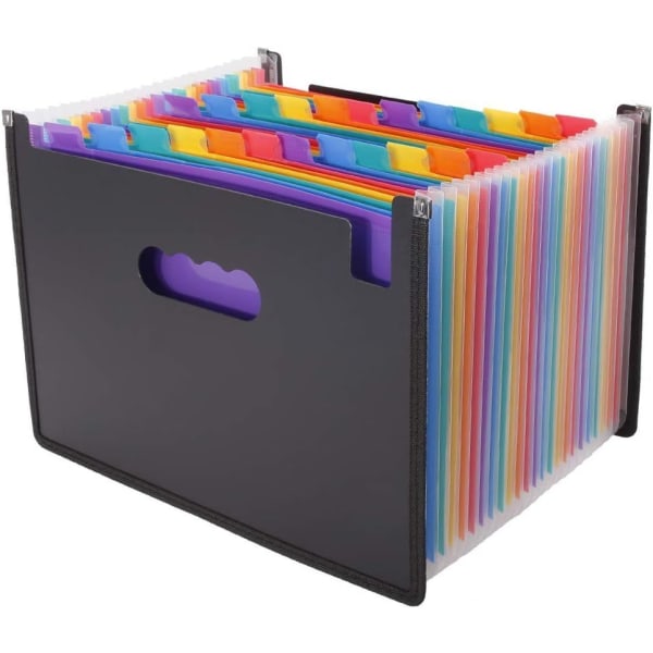 A4-dokumentmapp 24 fack expanderbar mapp stor utrymme expanderbar mapp