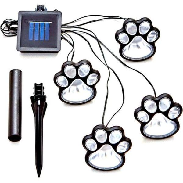 Solcelled LED-lys (4-pakning) Hagebelysning Klolys for sti, plen, hage,