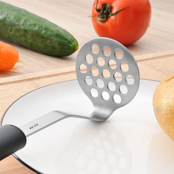 Kartoffelmoser, rustfrit stål kartoffelmoser, køkken- og madlavningsudstyr (anti-skoldning)