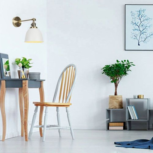 Moderne taklampe halvcirkel mini med hvit metallskjerm