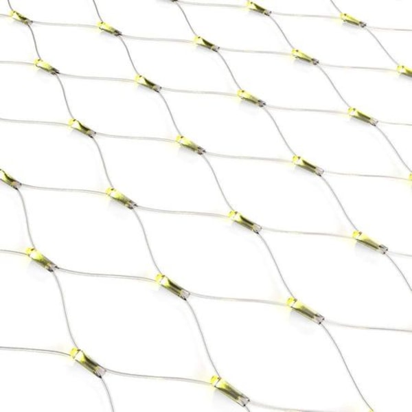 96 LED-ljusnät ljusslinga fe-ljus varmvit dekorativt ljus inomhus