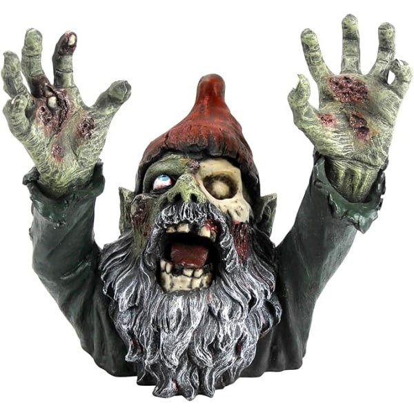 Zombie Garden Graveyard Staty, gotisk dekoration, Dwarf Zombie