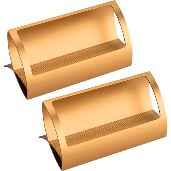 2 stk. Aluminiums visitkortholder til kontor visitkortholder visitkortholder (guld)