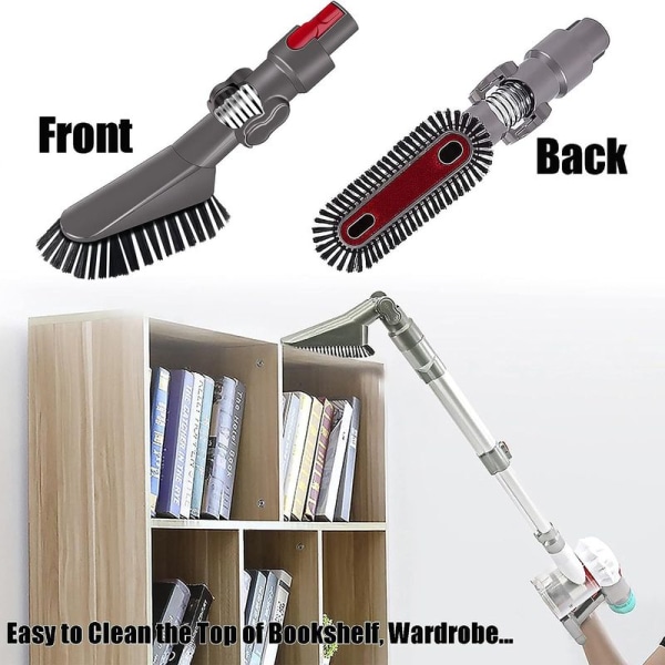 Up top brush compatible with Dyson V7 V8 V10 V11 V15 for angle 180 degrees cleaning