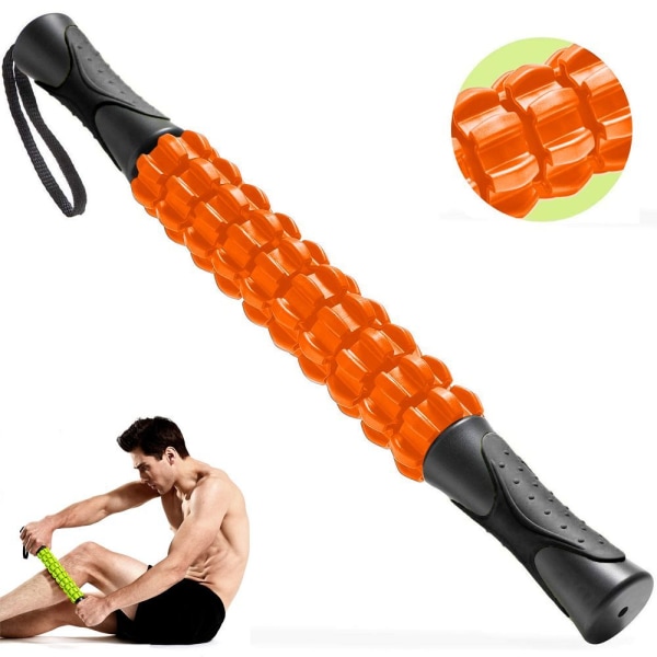 Massasjerulle muskelrullestokk, kroppsmassasjestavverktøy, oransje
