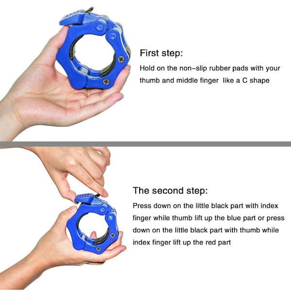 Hantelkrager, hantelkrave, manualfester, manualstenger, blå 3 cm