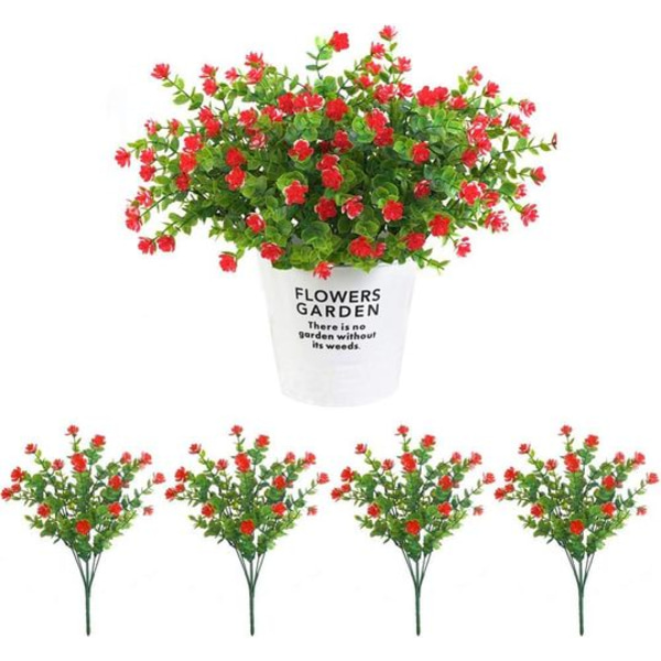 4 stk. kunstige planter, kunstige planter