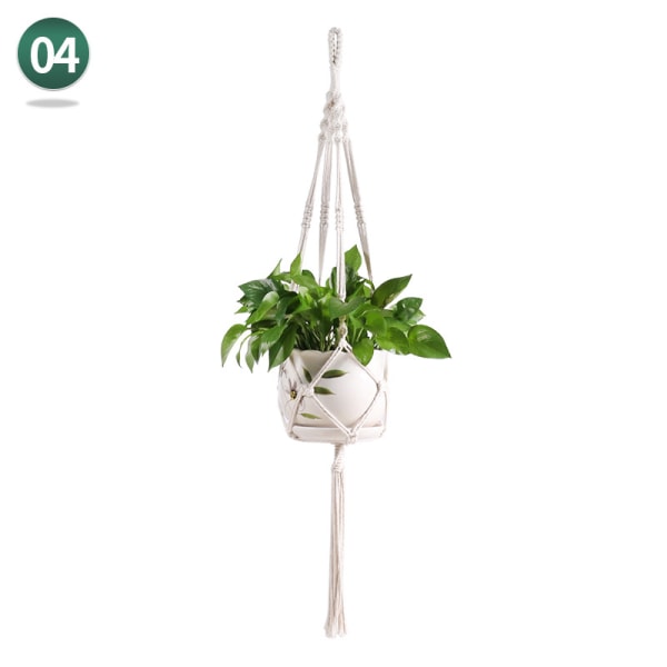 Håndlavet Blomsterpotte Flettet Netpose style 4 100cm