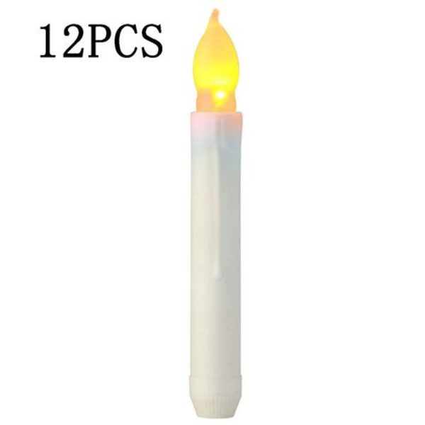Set med 12 LED-pinnljus, flamlösa bordsljus, batteridrivna Harry