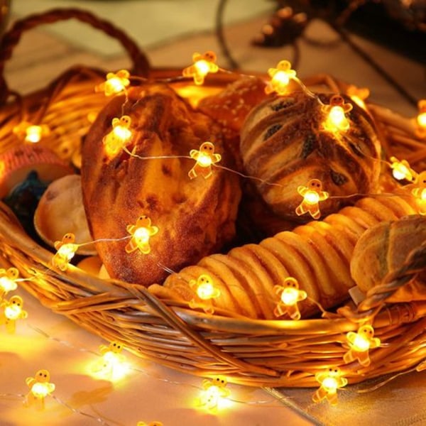Julgransbelysning Dekoration Jul Pepparkaksgubbe 40 LED