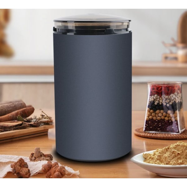[Marinblå] Bärbar kvarn Automatisk slipning Hushåll Liten kaffebönskvarn